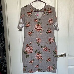 Dress | No Boundaries Short Dress + Grey Floral Dress